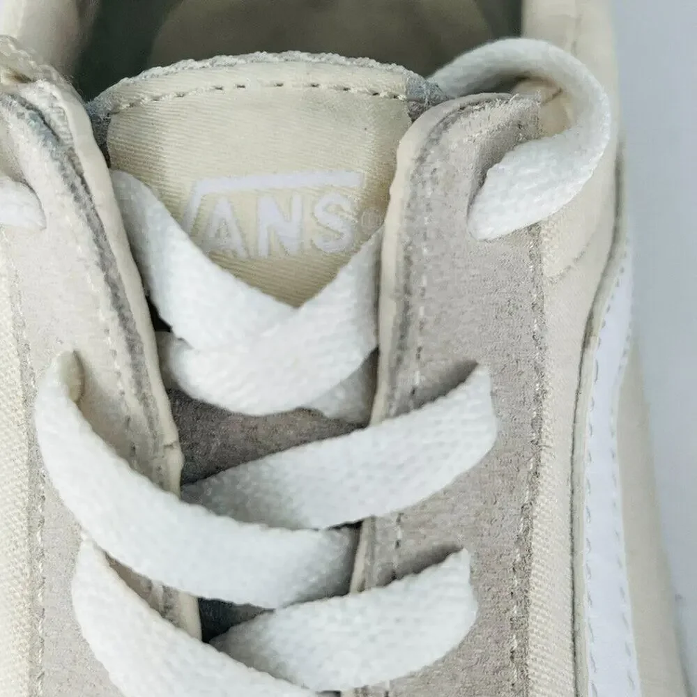 Vans Old Skool Canvas Suede Low Top Skate Sneakers Shoes Beige Grey Women 8.5 - Picture 11 of 13